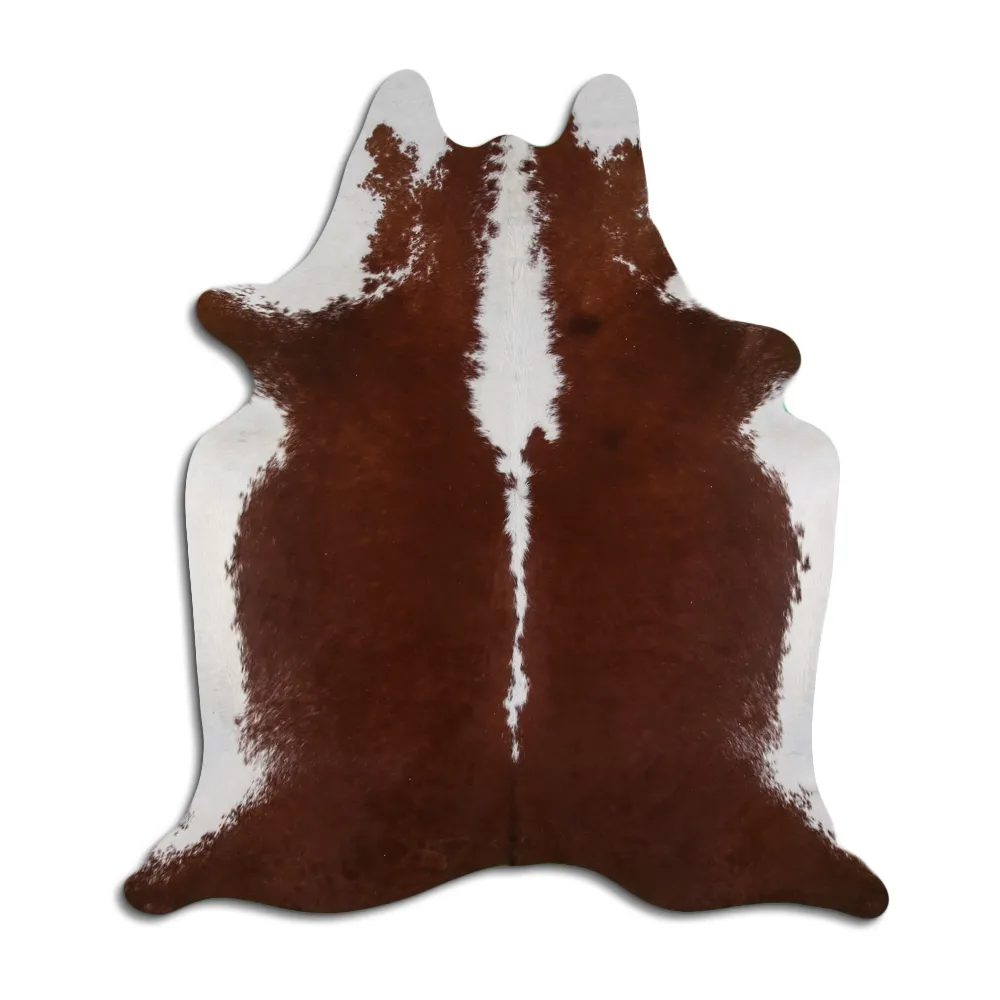 Tappeto Pelle Di Mucca - Marrone e Bianco 128