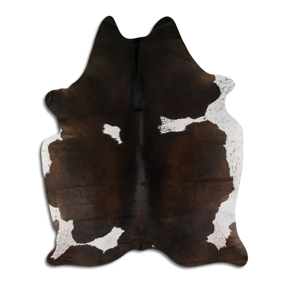 Tappeto Pelle Di Mucca - Marrone e Bianco 160