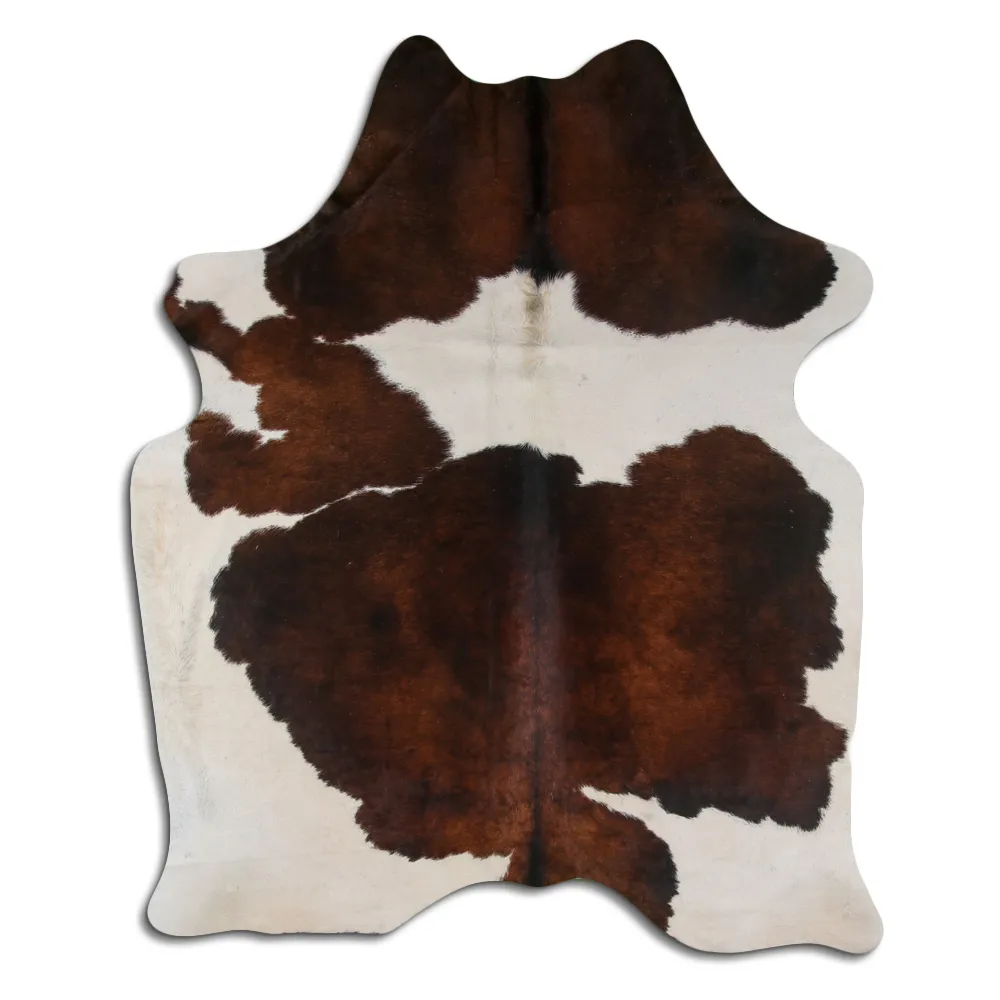 Tappeto Pelle Di Mucca - Marrone e Bianco 140