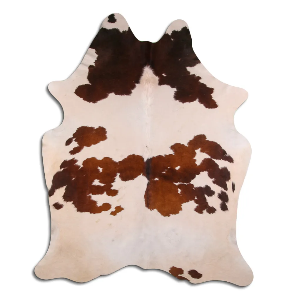 Tappeto Pelle Di Mucca - Marrone e Bianco 80