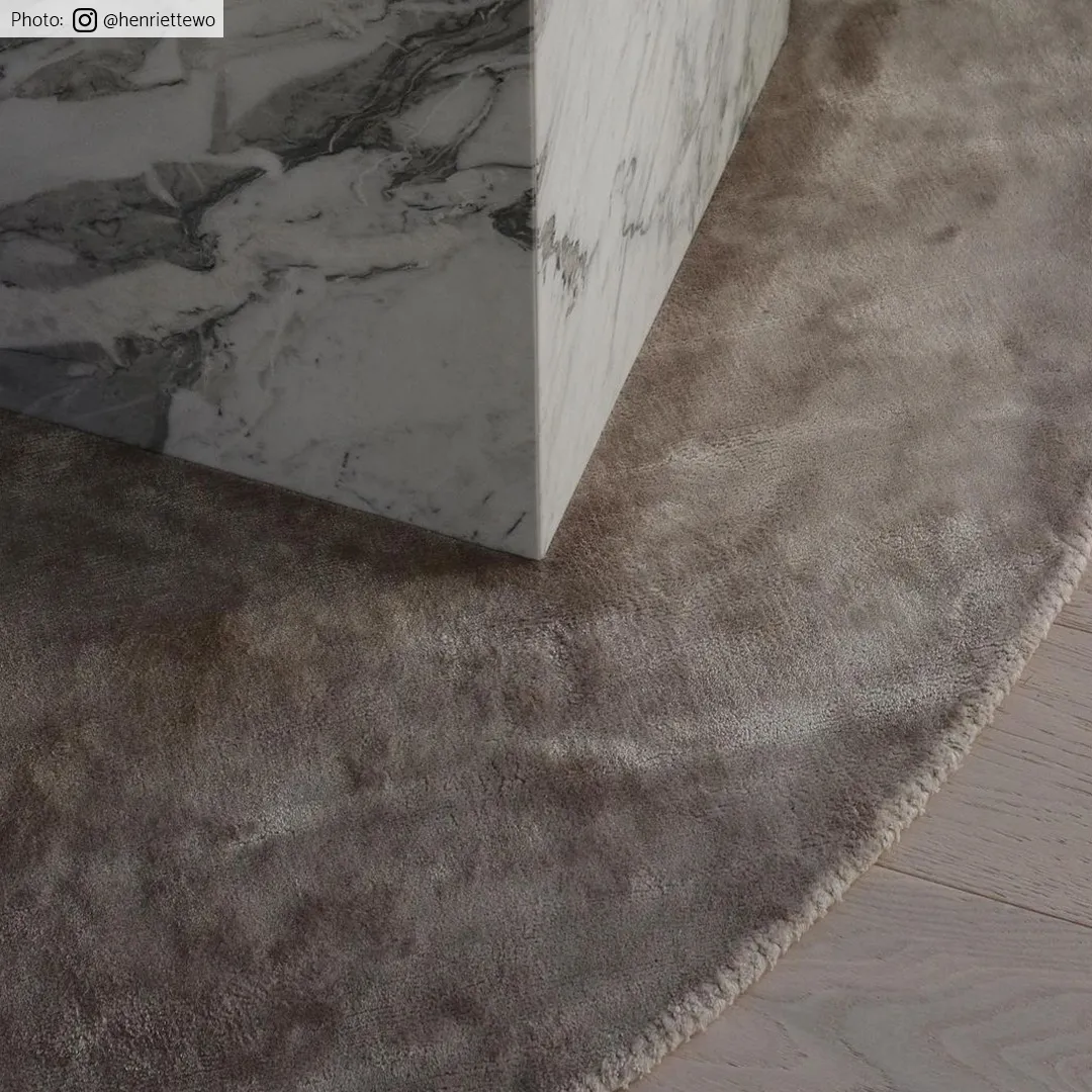 Tappeto rotondo - Jodhpur Special Luxury Edition Viscosa (grigio chiaro/beige)