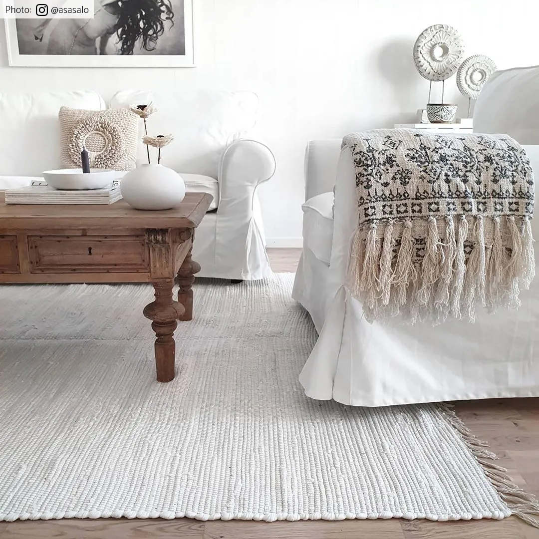 Tappeto Di Stracci - Silje (bianco)