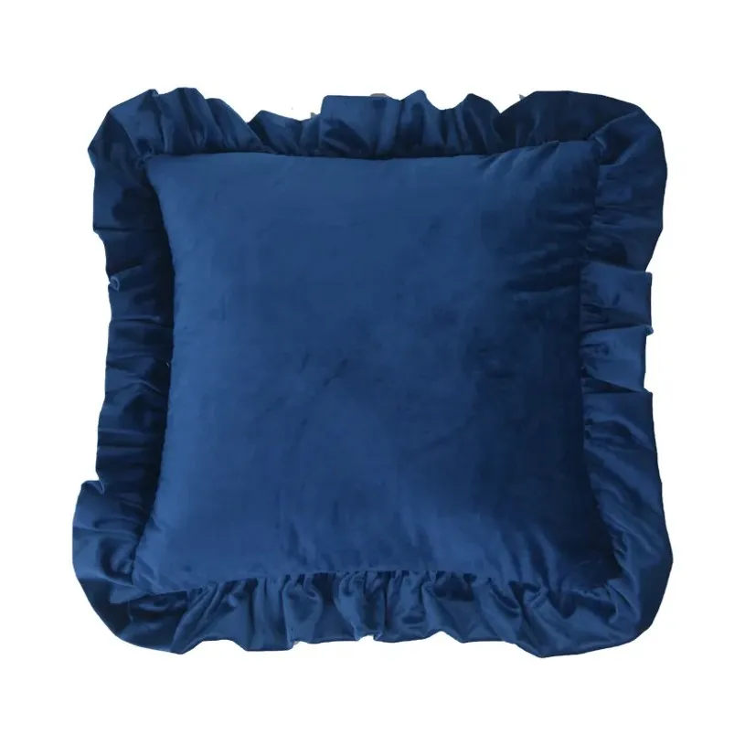 Fodera per cuscino - Ruffled (blu)