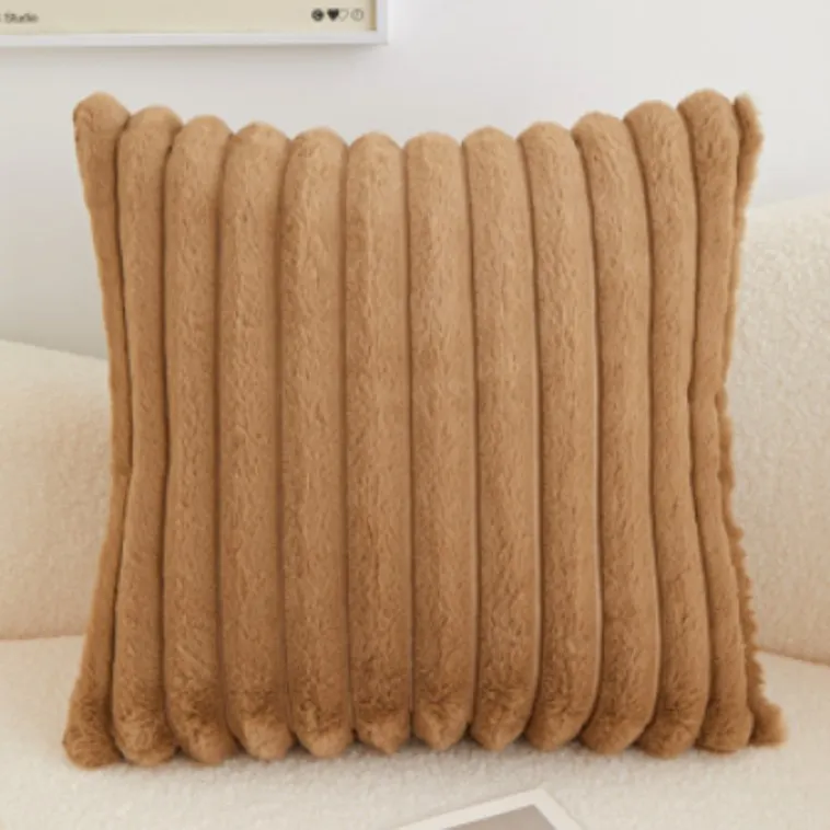 Fodera per cuscino - Soft stripes (marrone)