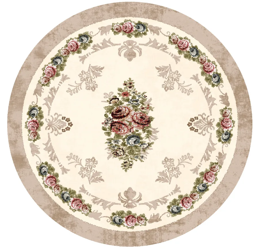 Tappeto rotondo - Delpha (beige/multi)