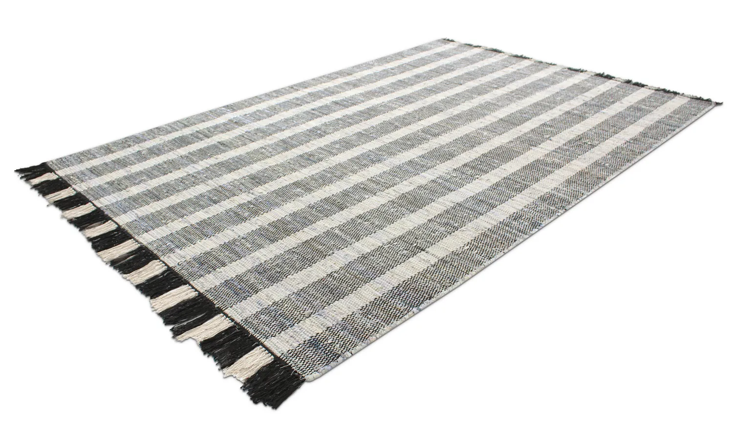 Tappeto in denim - Ally (nero/bianco sporco)