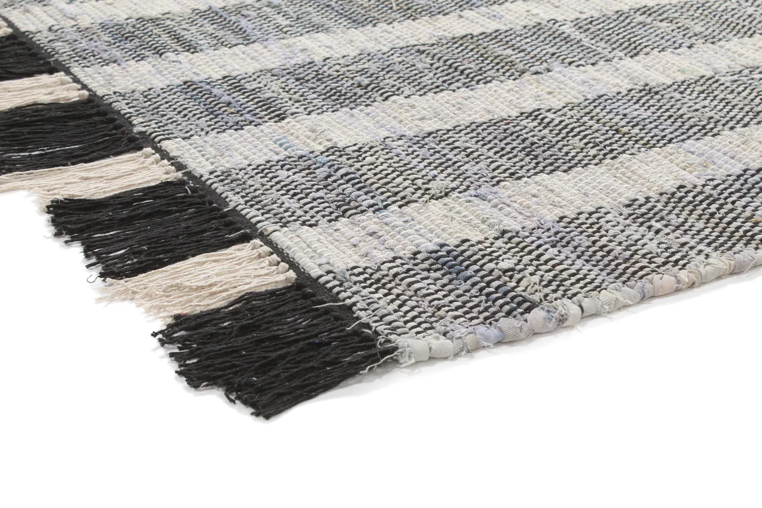 Tappeto in denim - Ally (nero/bianco sporco)
