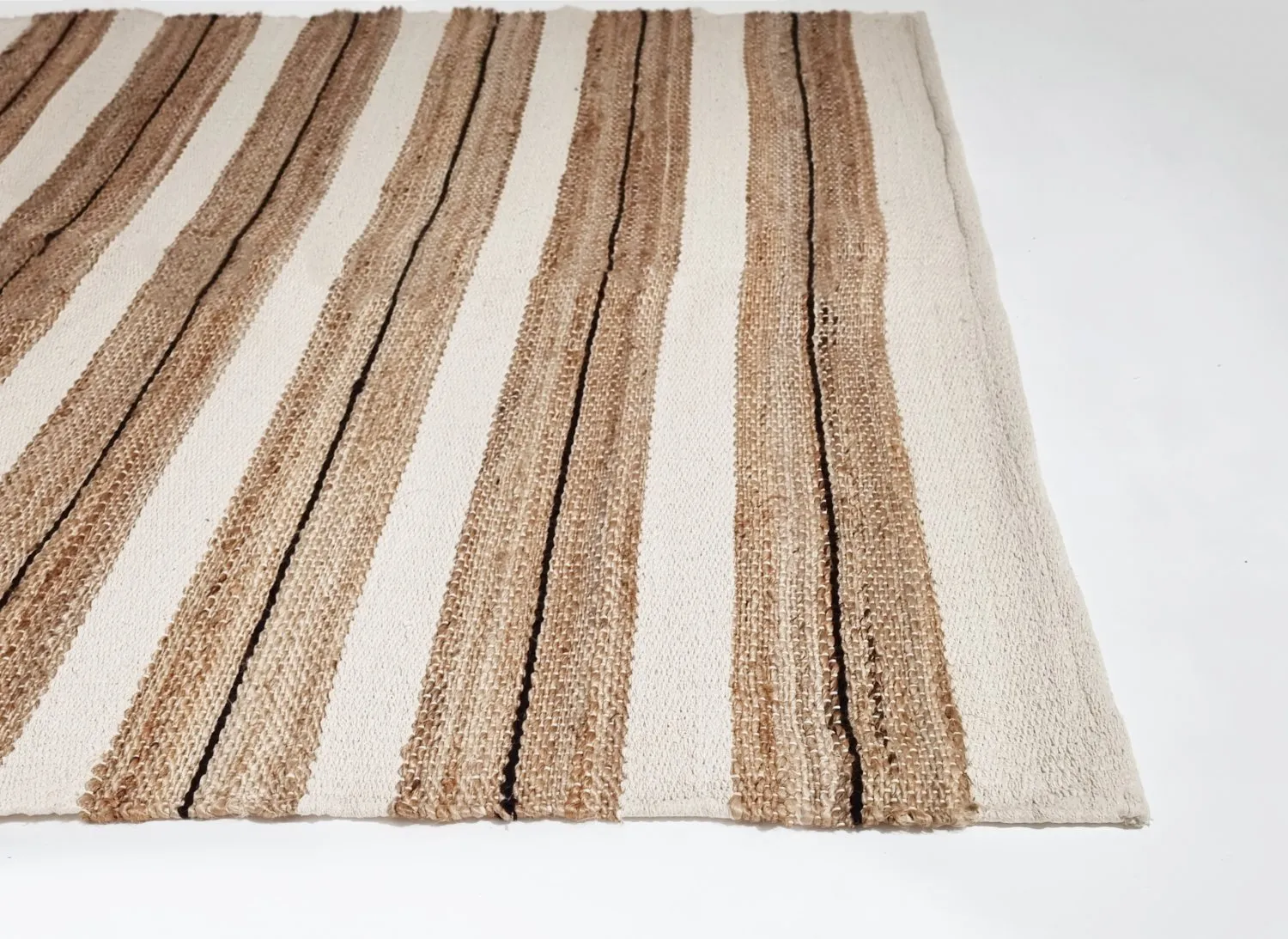 Tappeto Di Stracci - Devli (beige/bianco/nero)