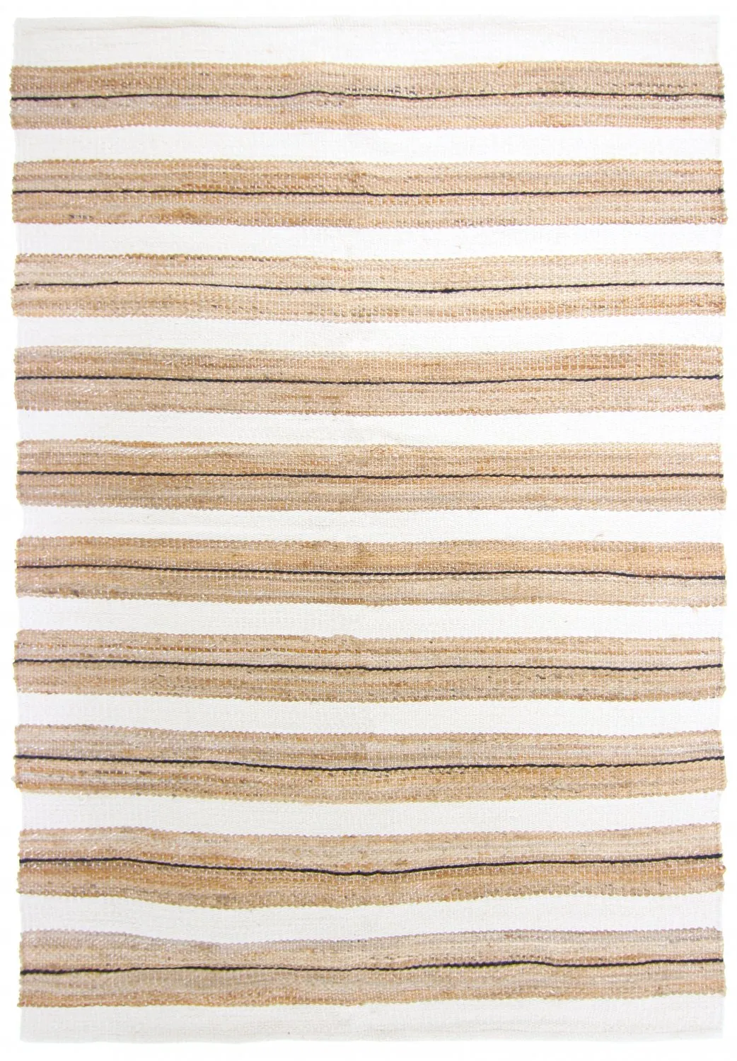 Tappeto Di Stracci - Devli (beige/bianco/nero)