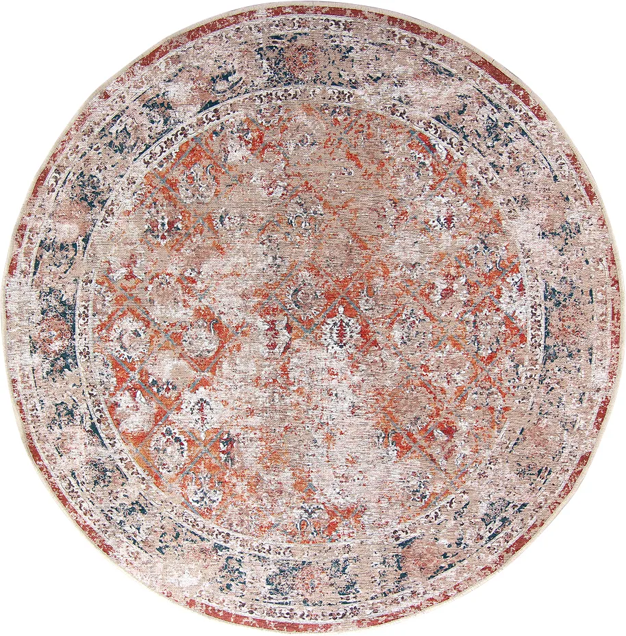 Tappeto rotondo - Douz (rosa/multi)