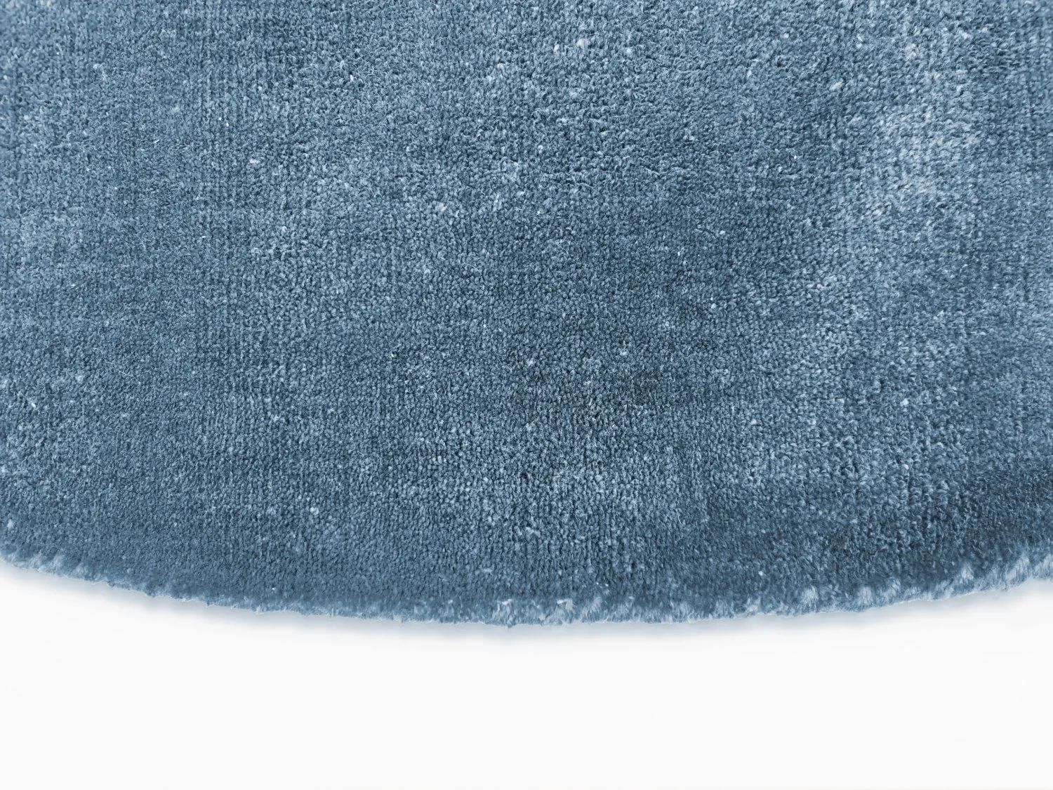 Tappeto rotondo - Recycled PET with viscose look (blu)