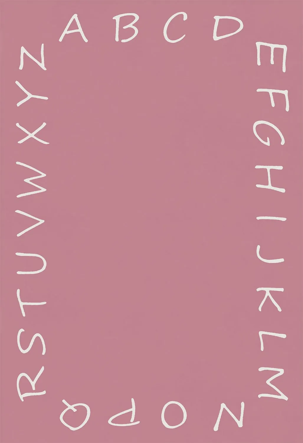 Tappeti per bambini - Alphabetic Border (rosa)