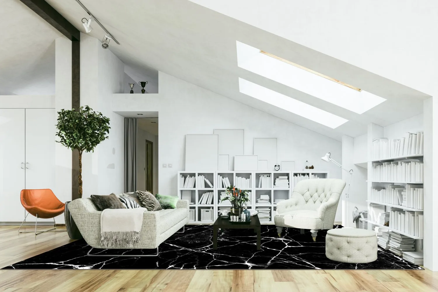 Tappeto Wilton - Vieste (nero/bianco)