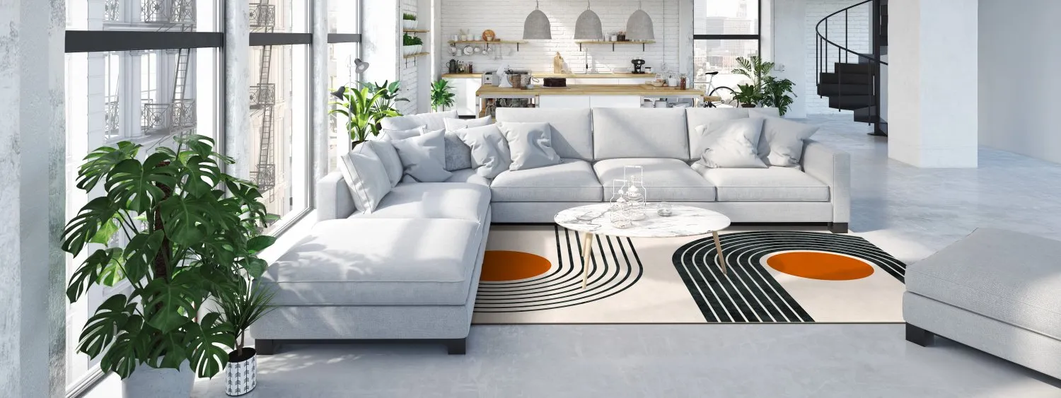 Tappeto Wilton - Moudania (beige/nero/arancione)