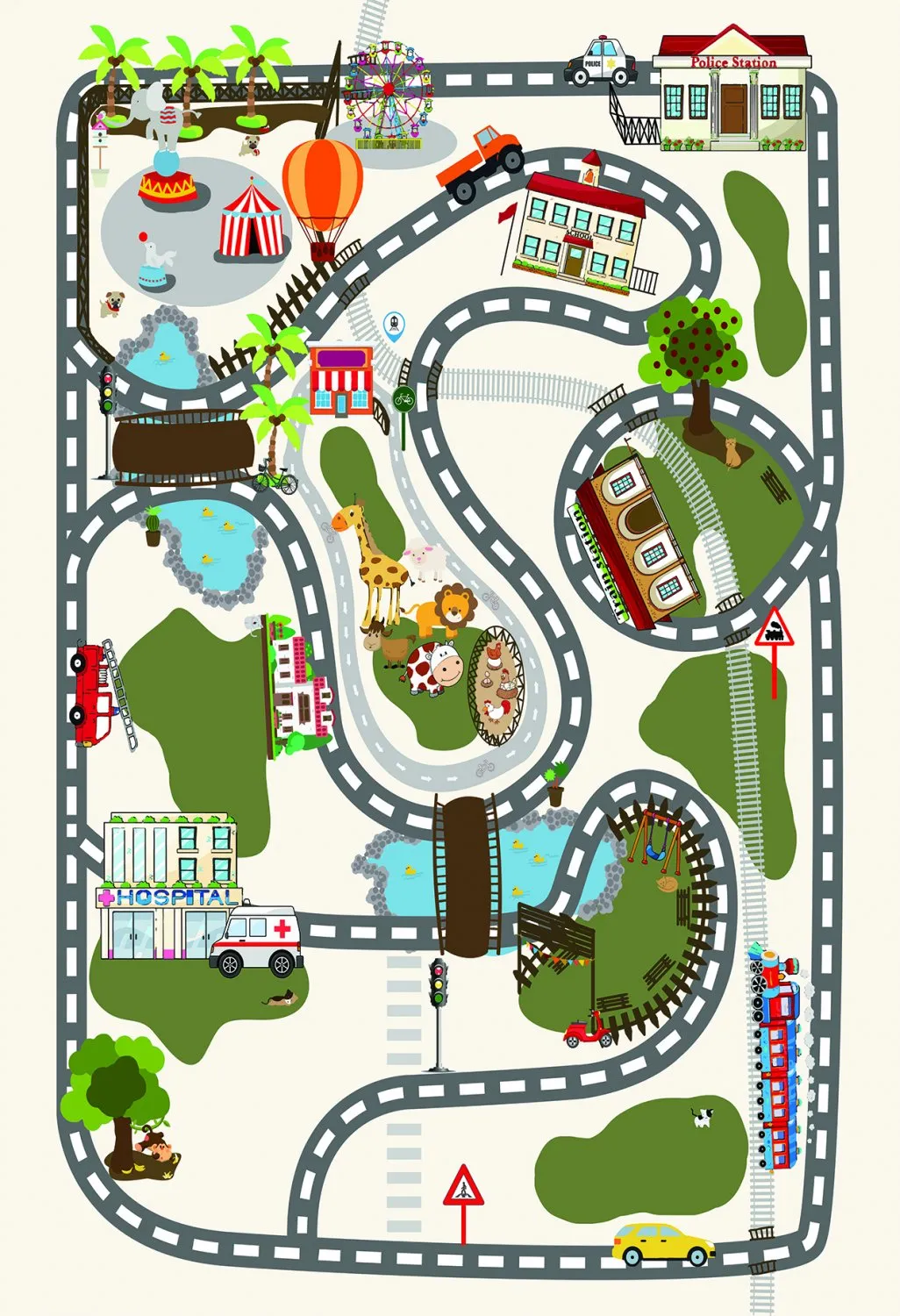 Tappeti per bambini - Little Town