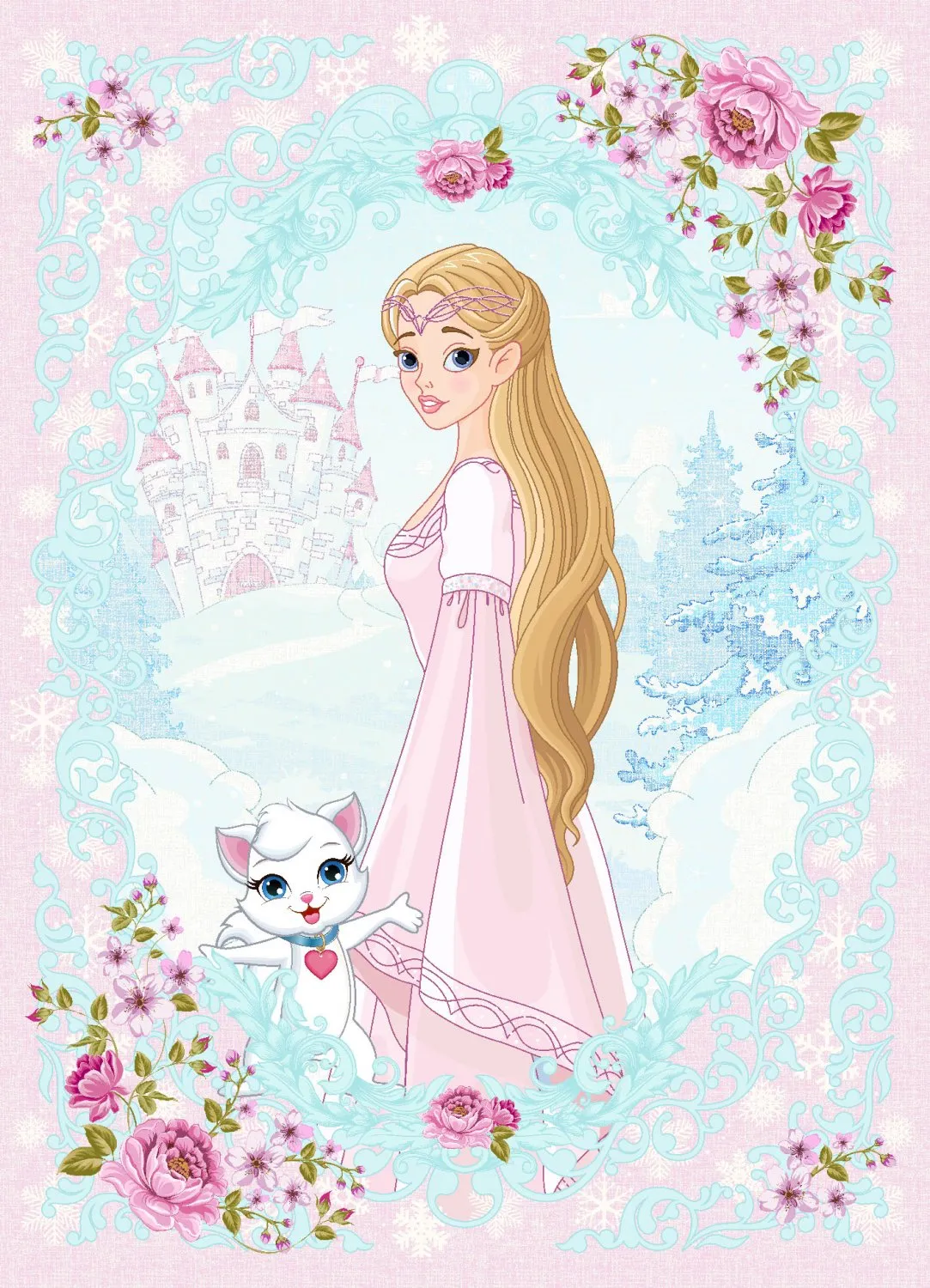 Tappeti per bambini - Fairytale (rosa/multi)