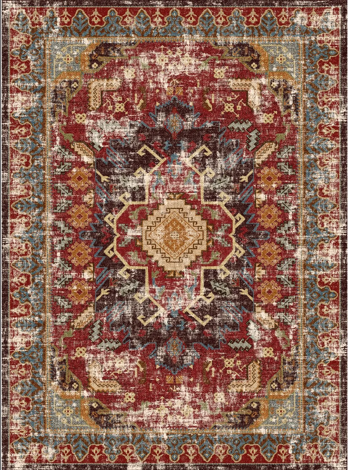 Tappeto Wilton - Idri (rosso/multi)