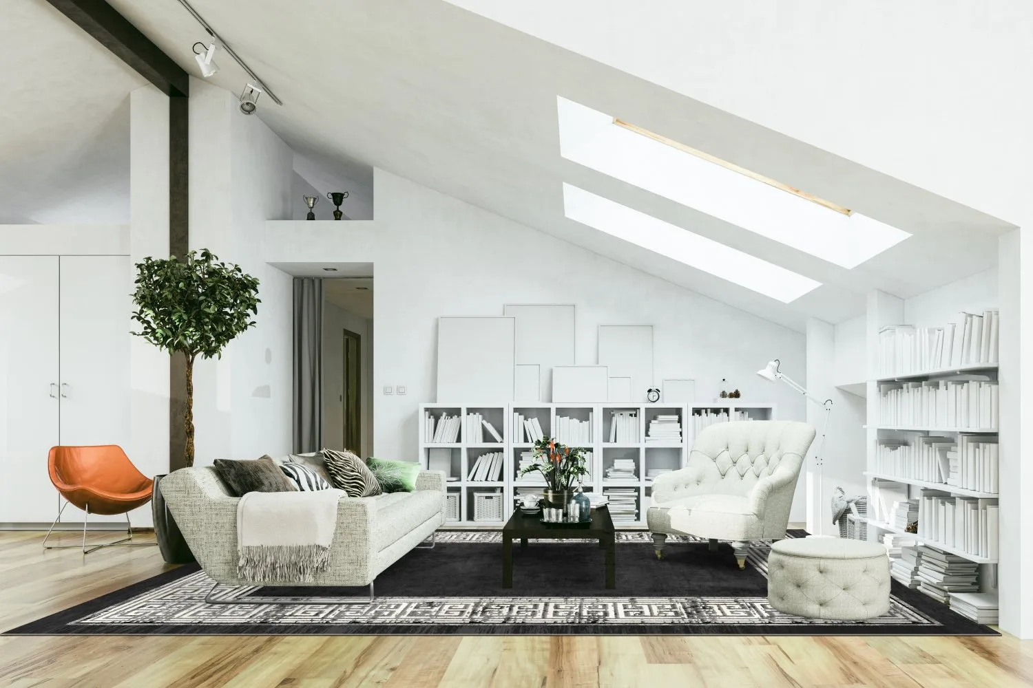 Tappeto Wilton - Tilos (nero/bianco)