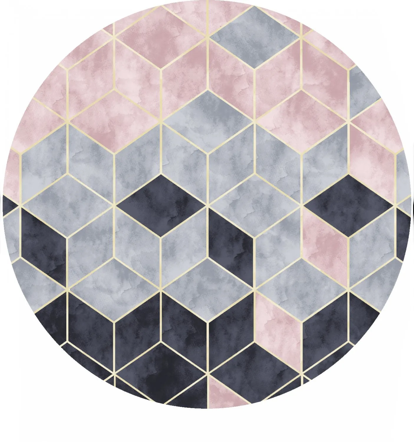 Tappeto rotondo - Brigooda (rosa)