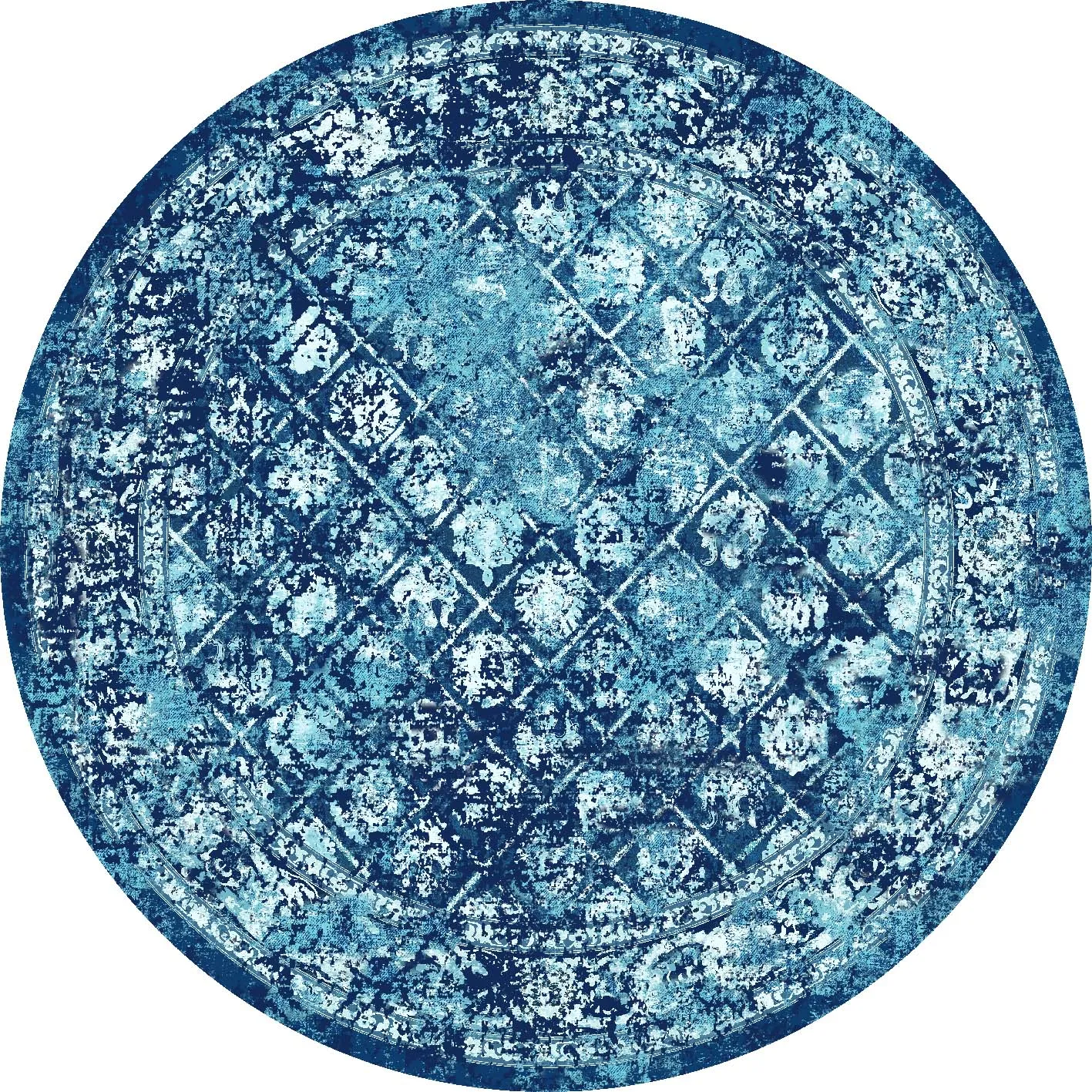 Tappeto rotondo - Douz (blu)