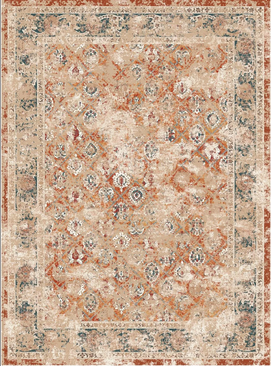 Tappeto Wilton - Douz (rosso/multi)