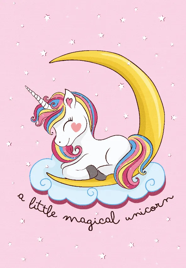 Tappeti per bambini - Magical Unicorn (rosa)