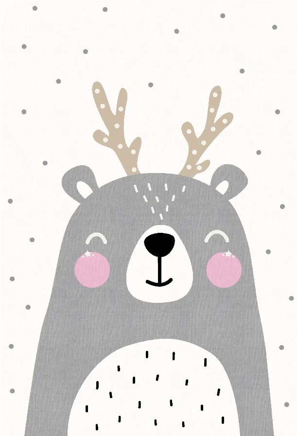 Tappeti per bambini - Happy Bear (bianca)