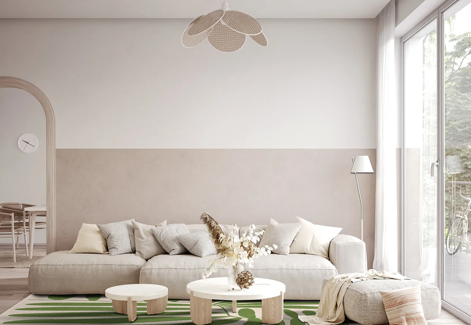 Tappeto Wilton - Romilly (beige/verde)