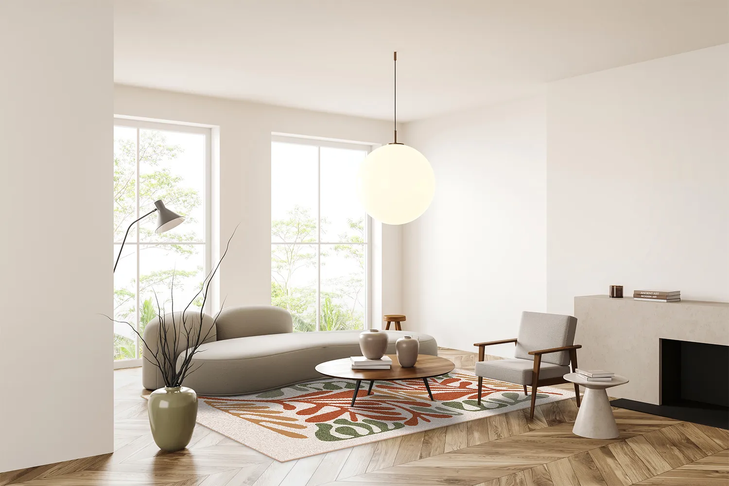 Tappeto Wilton - Fern (beige/multi)