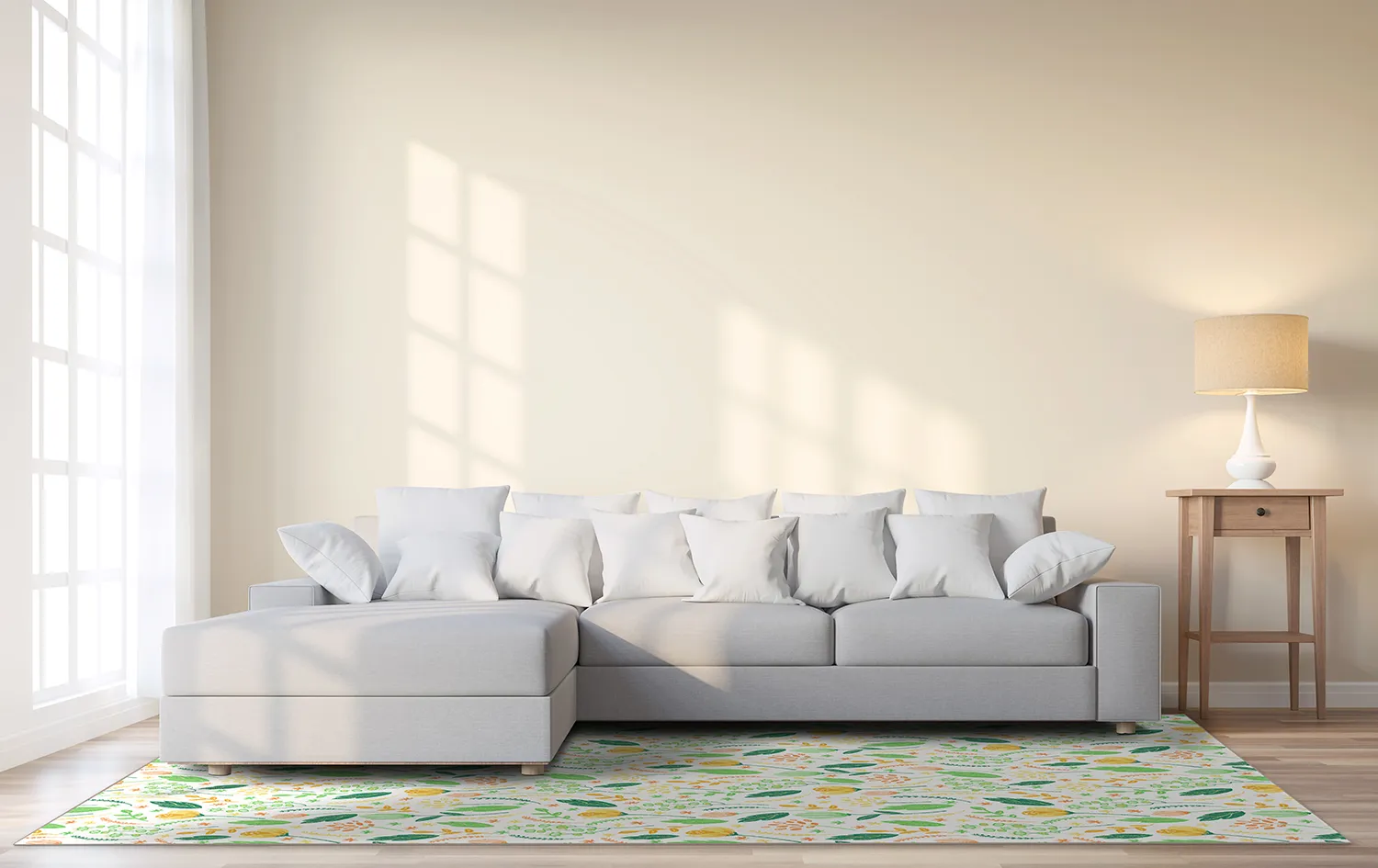 Tappeto Wilton - Fleur (giallo/verde/multi)