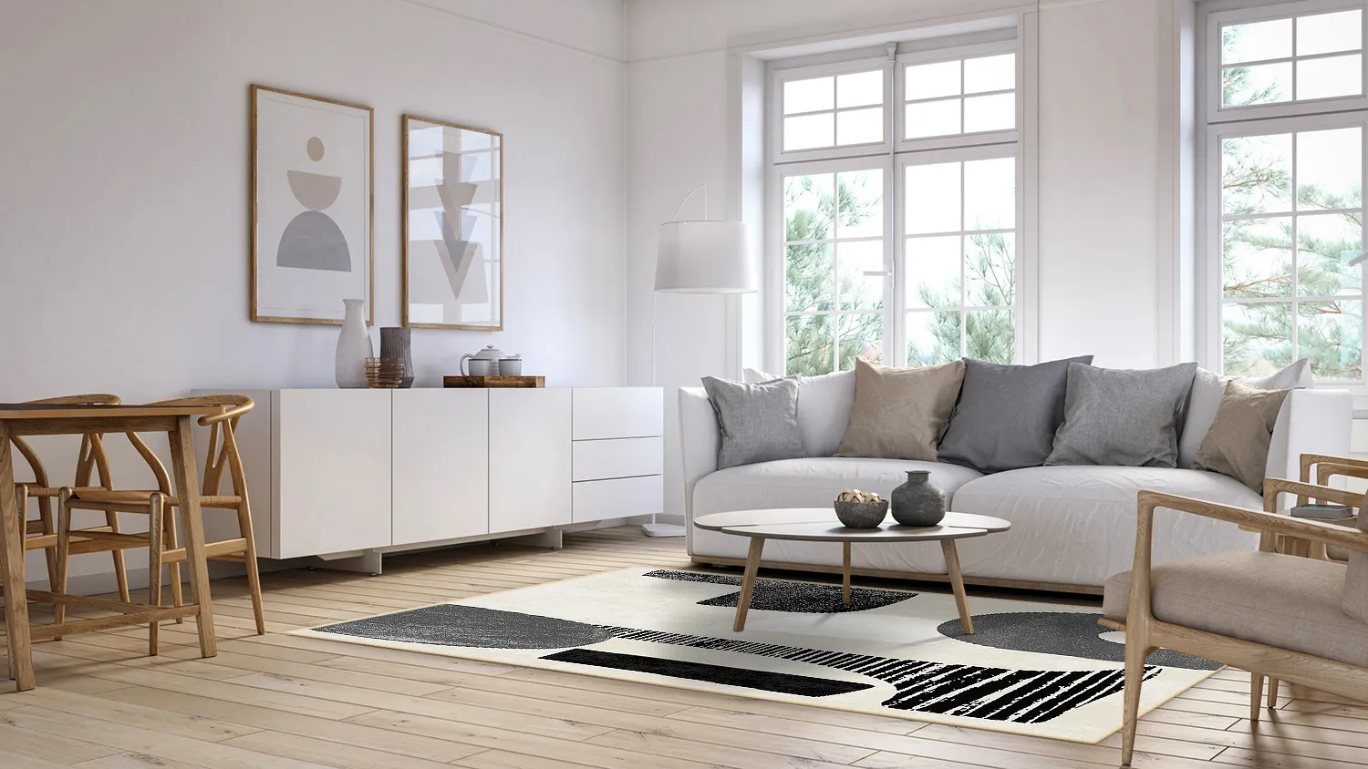 Tappeto Wilton - Suki (beige/nero)