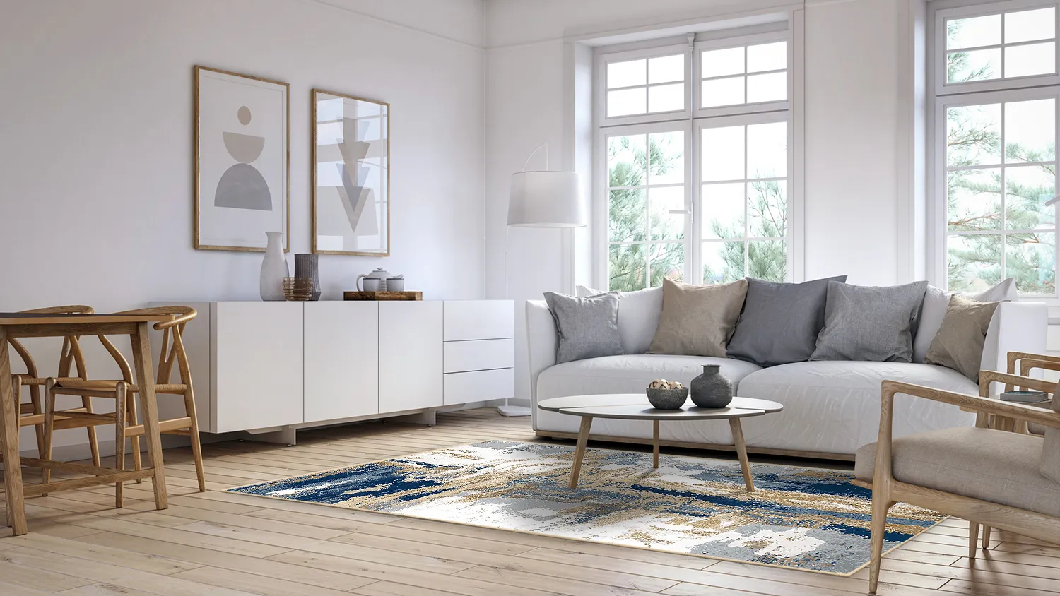Tappeto Wilton - Noa (blu/multi)