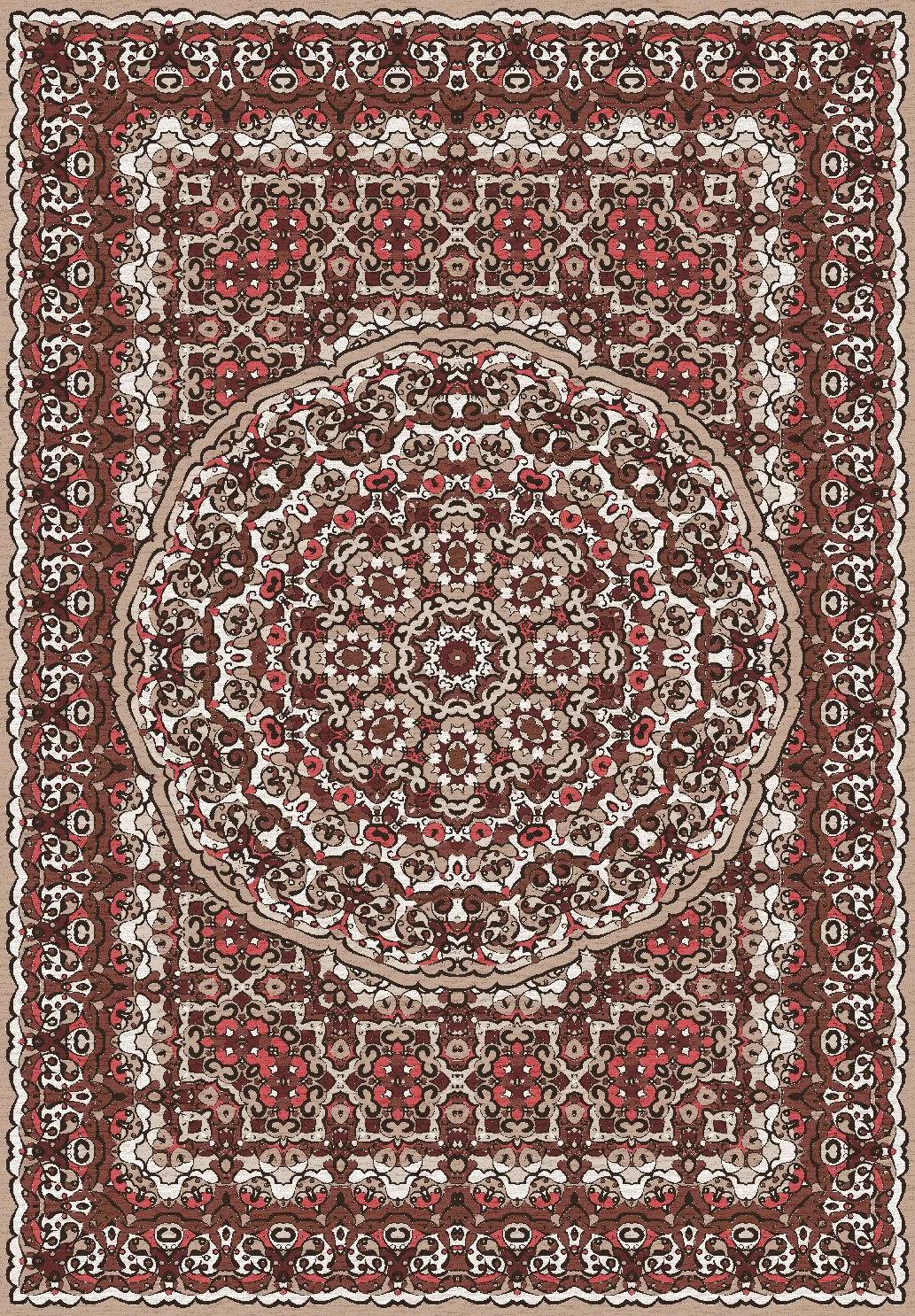Tappeto Wilton - Odette (rosso/multi)