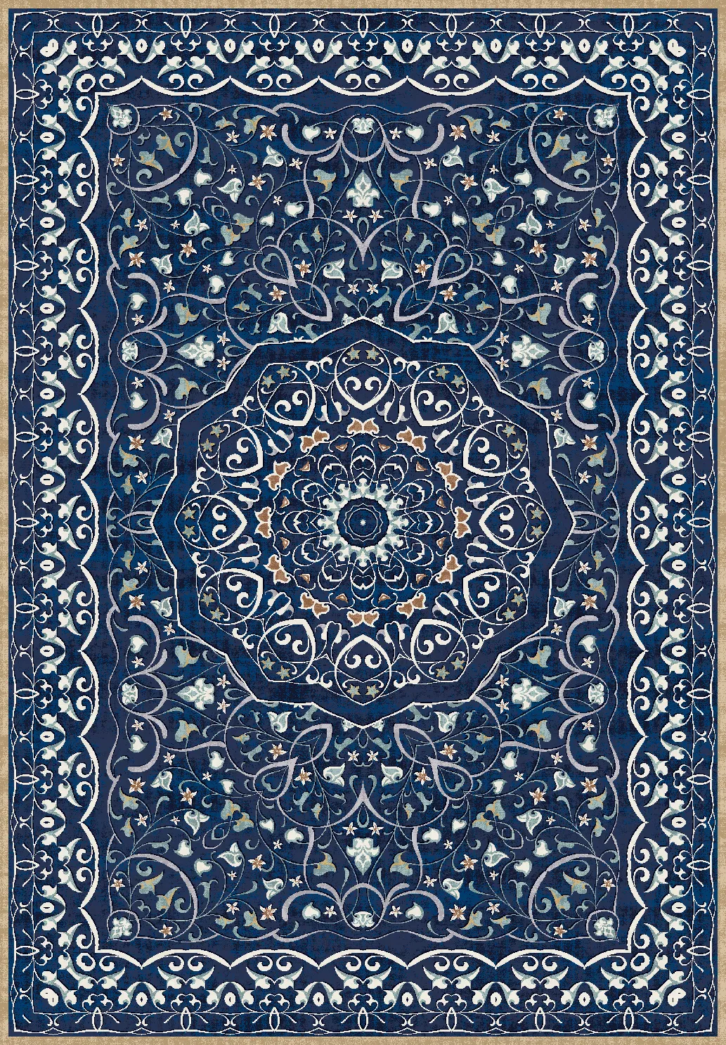 Tappeto Wilton - Theodora (blu)