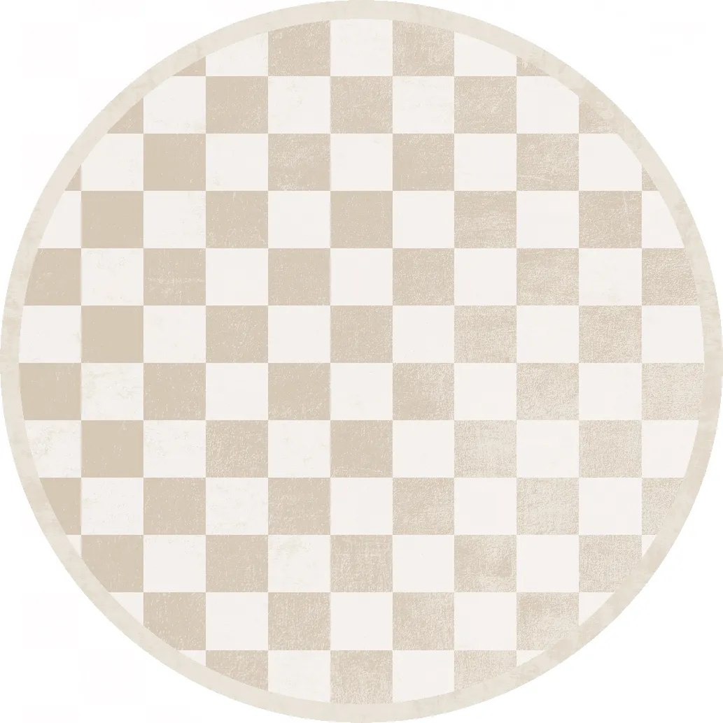 Tappeto rotondo - Nevada (beige/bianco)