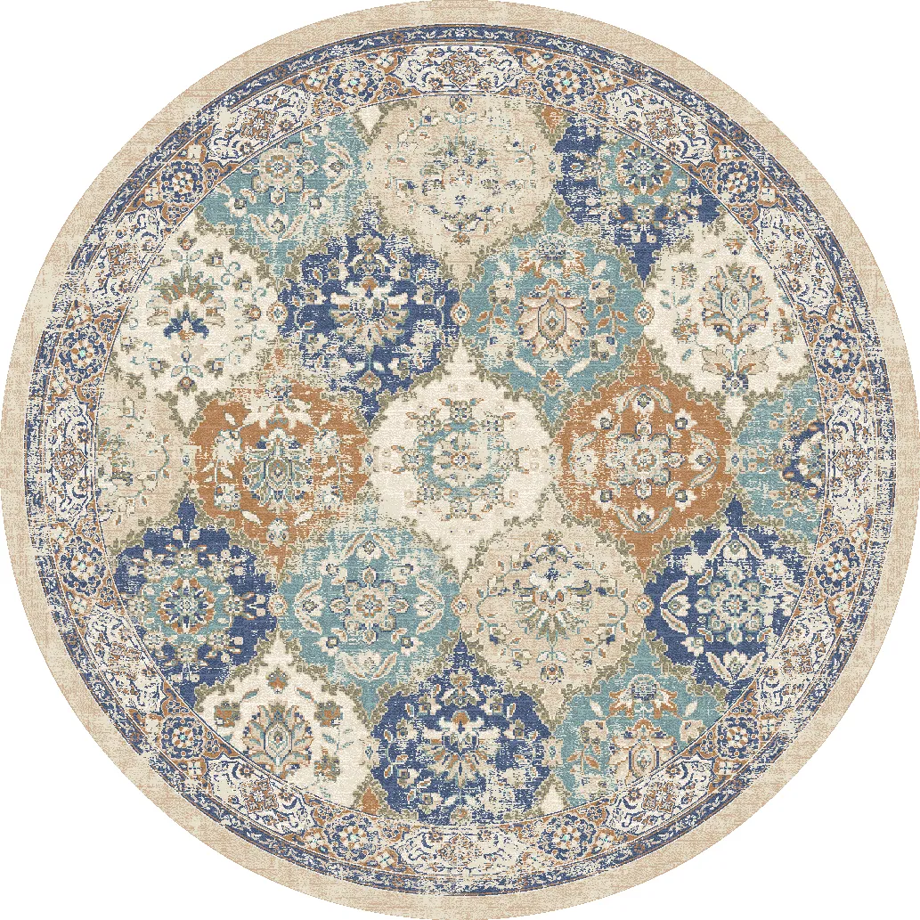 Tappeto rotondo - Bohemia (blu/multi)