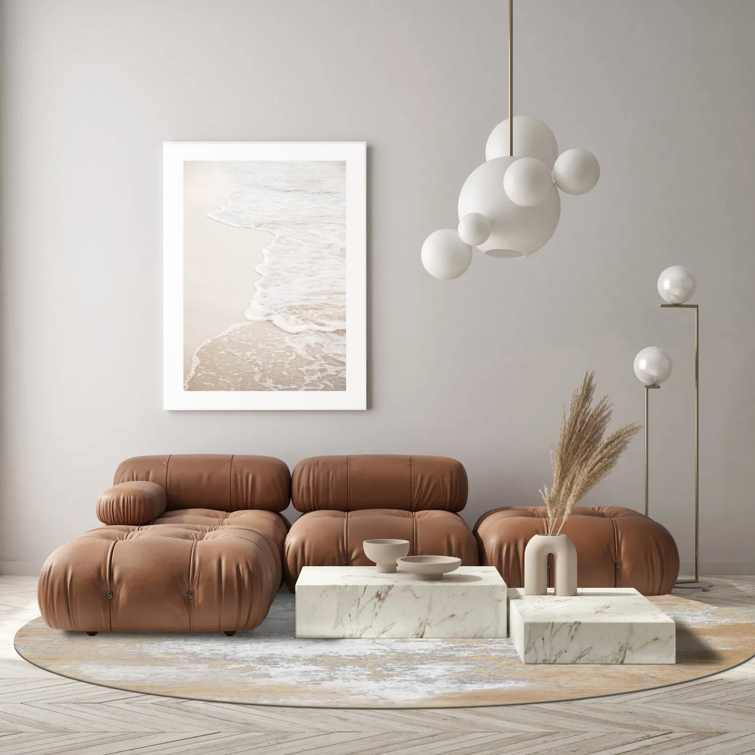 Tappeto rotondo - Zarzi (beige)