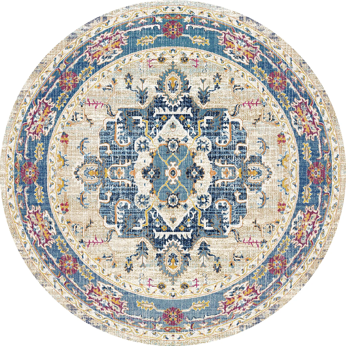 Tappeto rotondo - Siliana (blu)