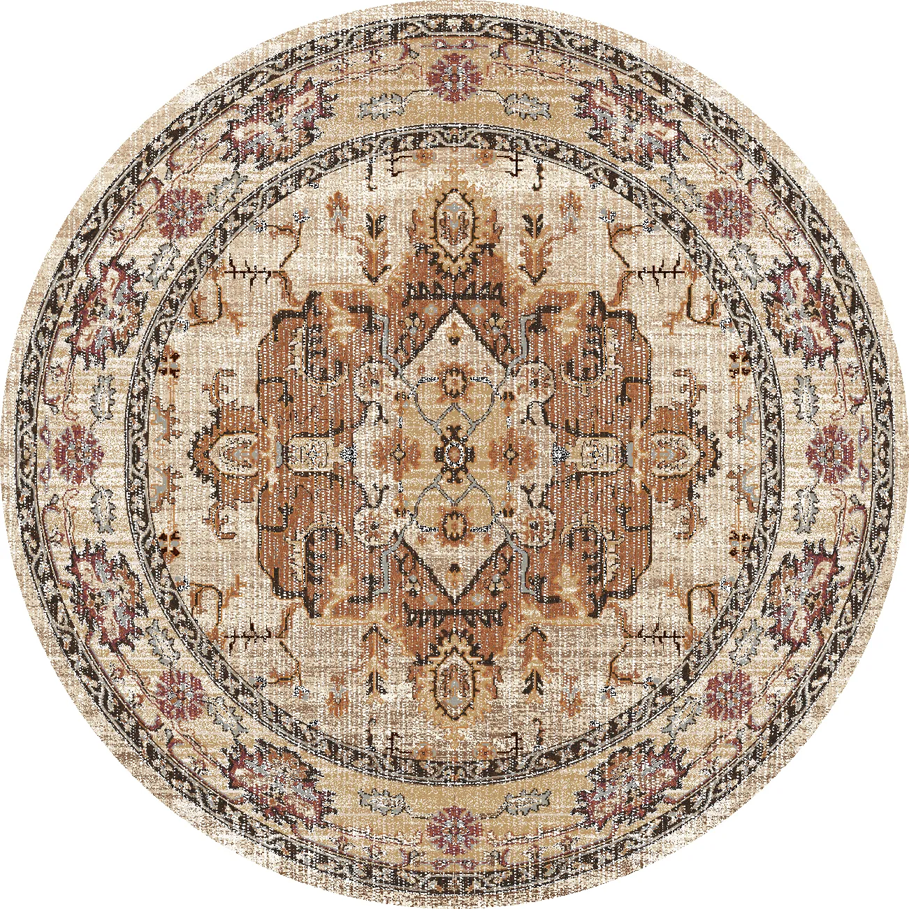 Tappeto rotondo - Siliana (beige)