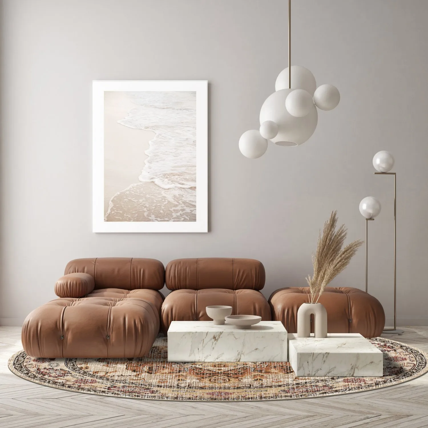 Tappeto rotondo - Siliana (beige)