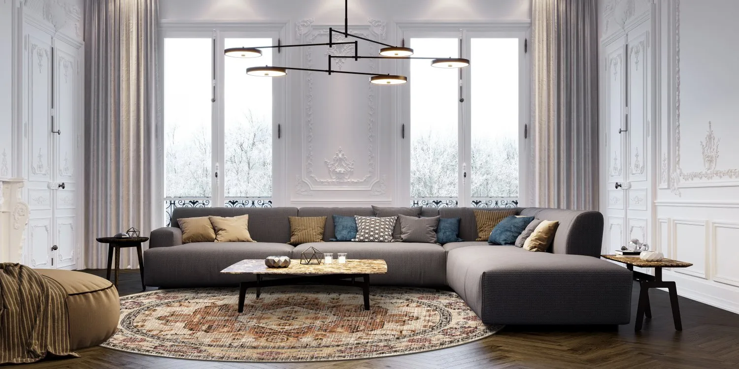 Tappeto rotondo - Siliana (beige)