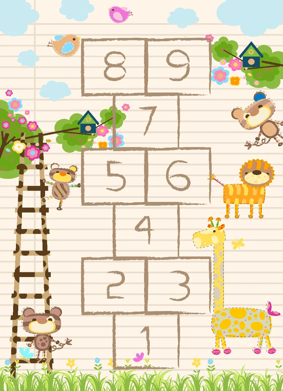 Tappeti per bambini - Counting Animals (multi)