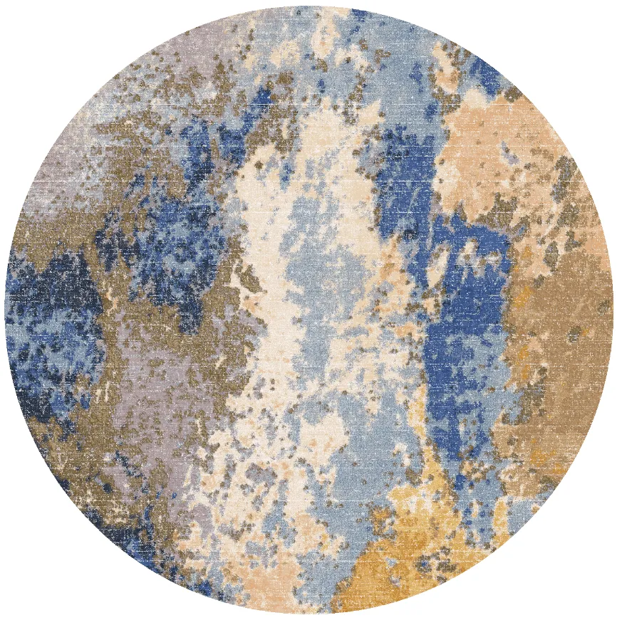 Tappeto rotondo - Travale (grigio/blu/multi)