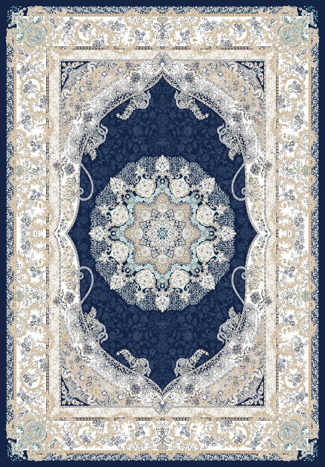 Tappeto Wilton - Asara (blu)