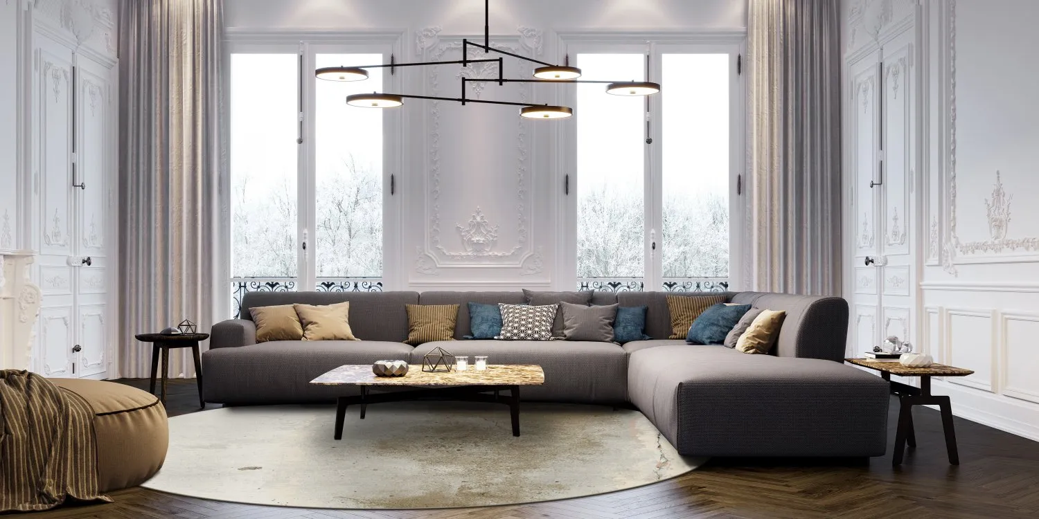 Tappeto rotondo - Aurelia (beige)