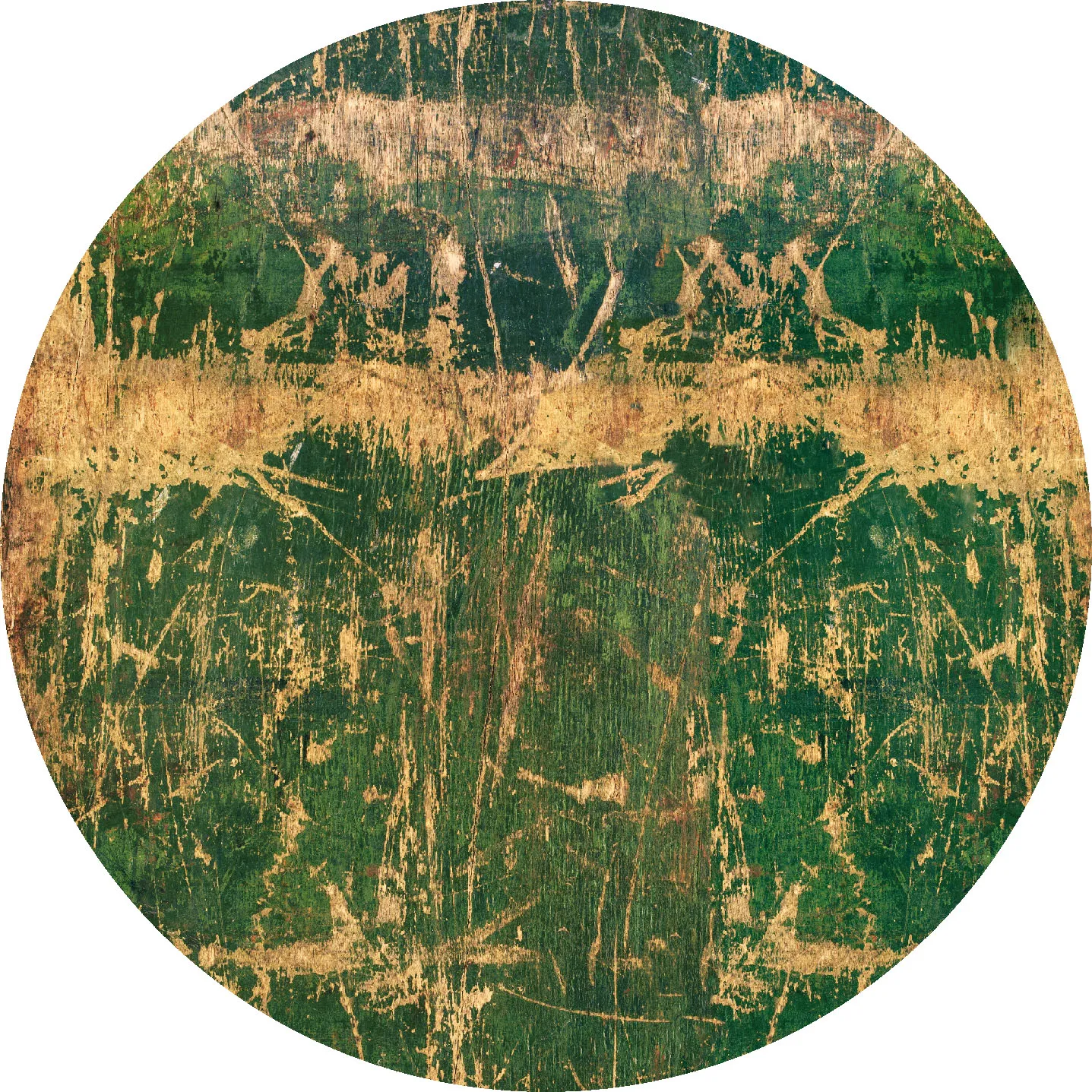 Tappeto rotondo - Cantoria (beige/verde)