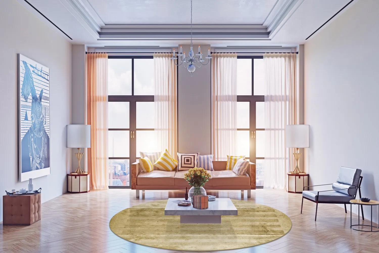 Tappeto rotondo - Lumio (beige)