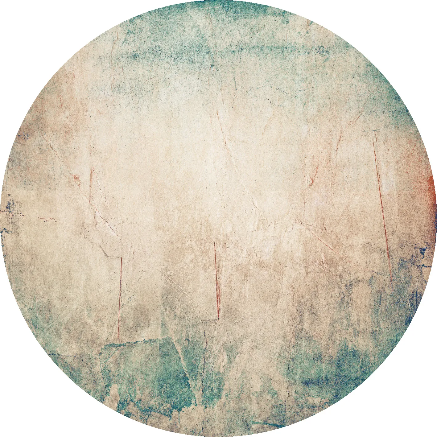 Tappeto rotondo - Giave (beige/blu)