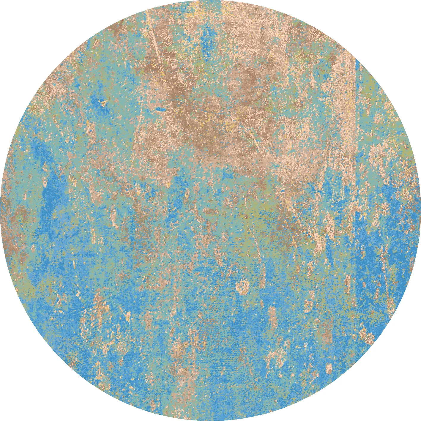 Tappeto rotondo - Pavoa (blu)