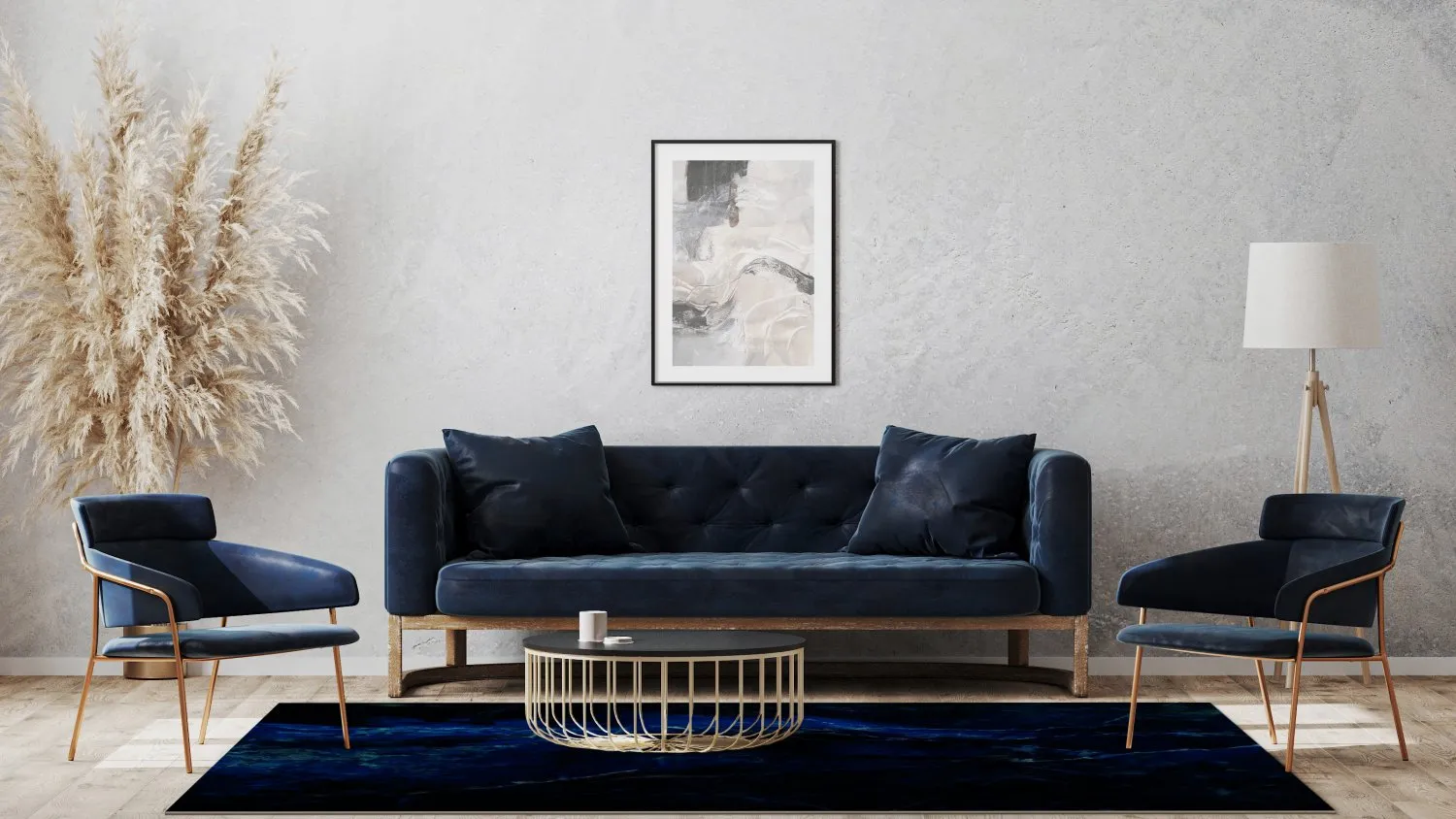 Tappeto Wilton - Zuani (blu scuro)